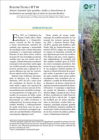 Boletim Técnico IFT 04